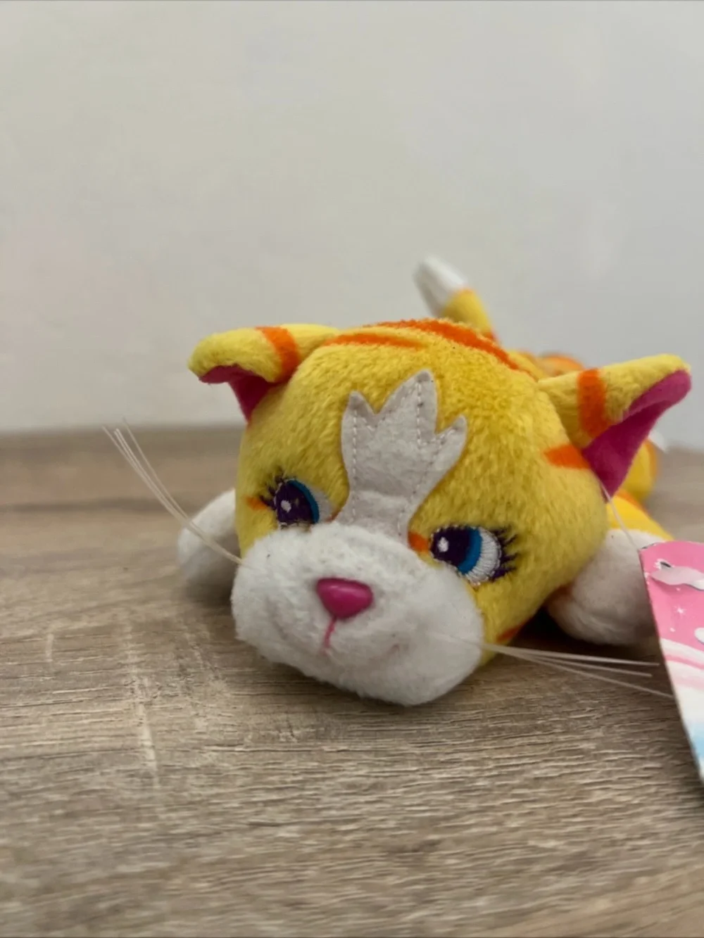NWT Lisa Frank Cat Kitten Sunflower Yellow Plush Beanie Vintage w/ Tag 8” - Picture 2 of 11